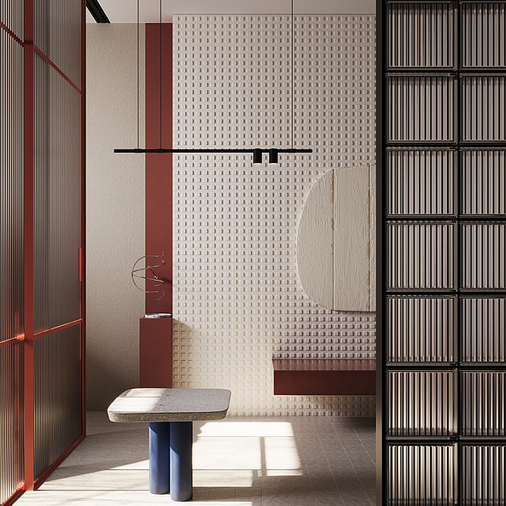 Стеновая панель под покраску Европласт Модуль малый 1.59.906 800×400×13 фото в интерьере