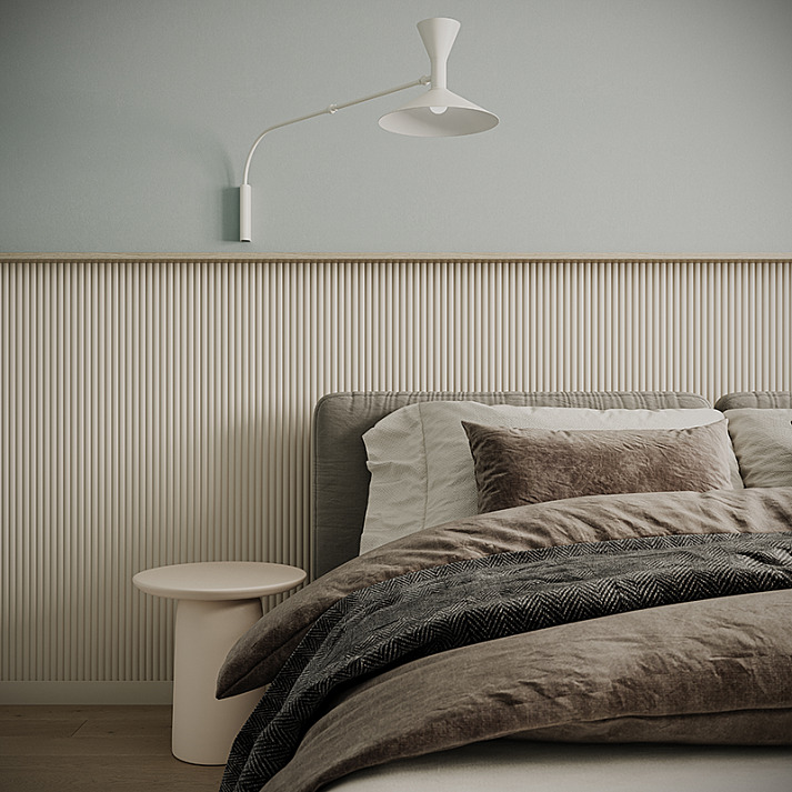 Стеновая панель под покраску Европласт Тюль 6.59.102 2000×240×10 фото в интерьере