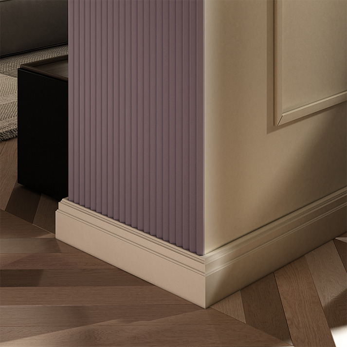 Стеновая панель под покраску Европласт Айсберг 6.59.104 2000×242×12 фото в интерьере