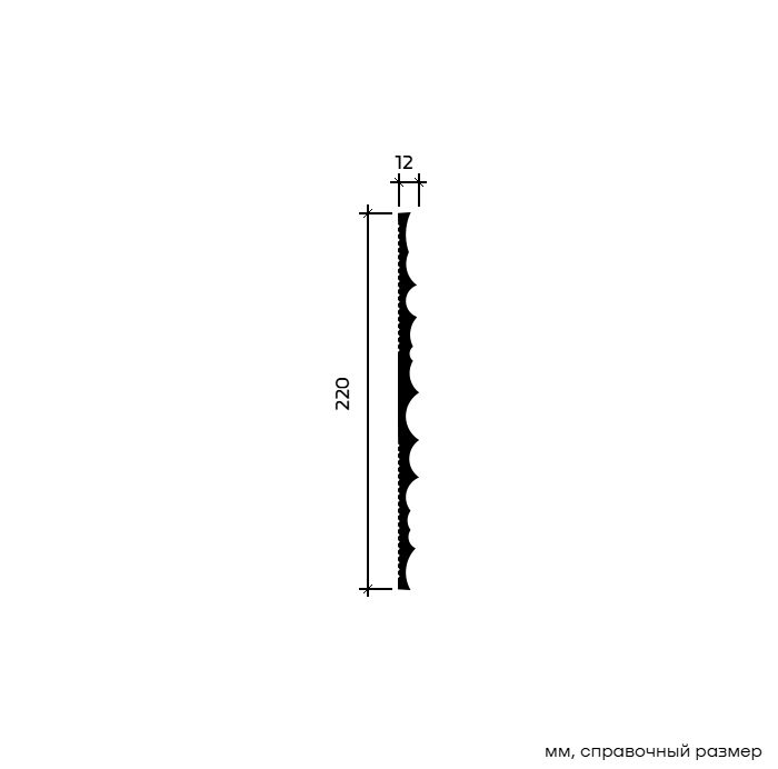 Стеновая панель под покраску Европласт Енисей 6.59.105-280 2800×220×12