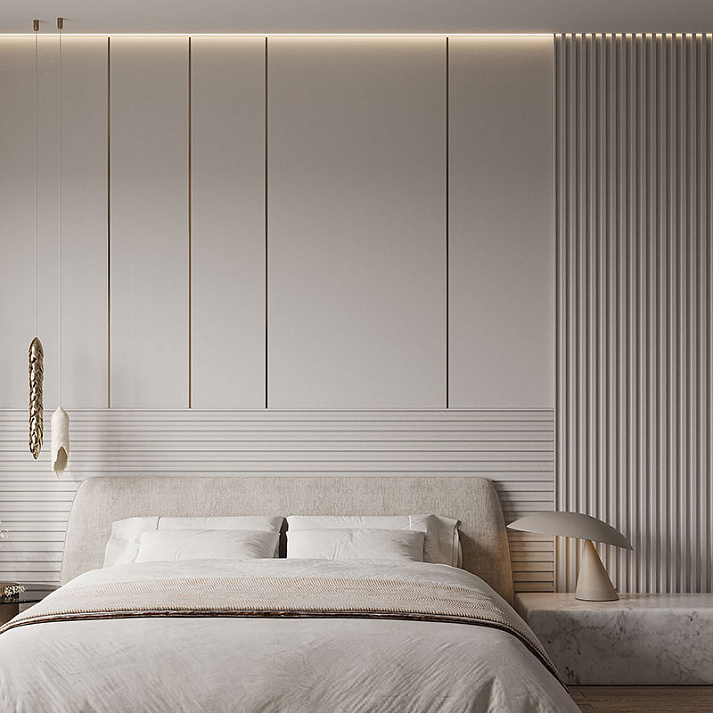 Стеновая панель под покраску Европласт 6.59.802 2000×251×25 фото в интерьере