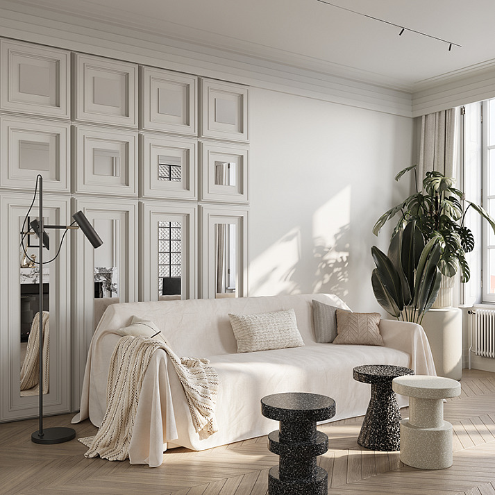 Стеновая панель под покраску Европласт 6.59.806 2000×240×20 фото в интерьере