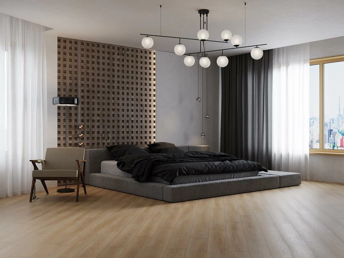 Кварцвиниловый SPC ламинат Norland Sigrid Plus Eli 1006-9 1220×183×4 фото в интерьере