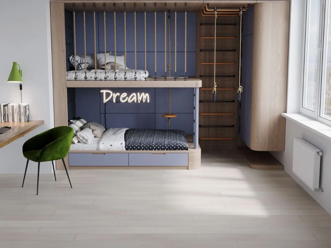 Кварцвиниловая плитка Norland клеевая Sigrid LVT Alva 1003-12 1219,2×184,15×2 фото в интерьере