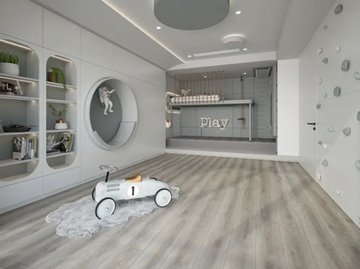 Кварцвиниловый SPC ламинат Norland NeoWood Namsen 2001-9 1220×196×8 фото в интерьере