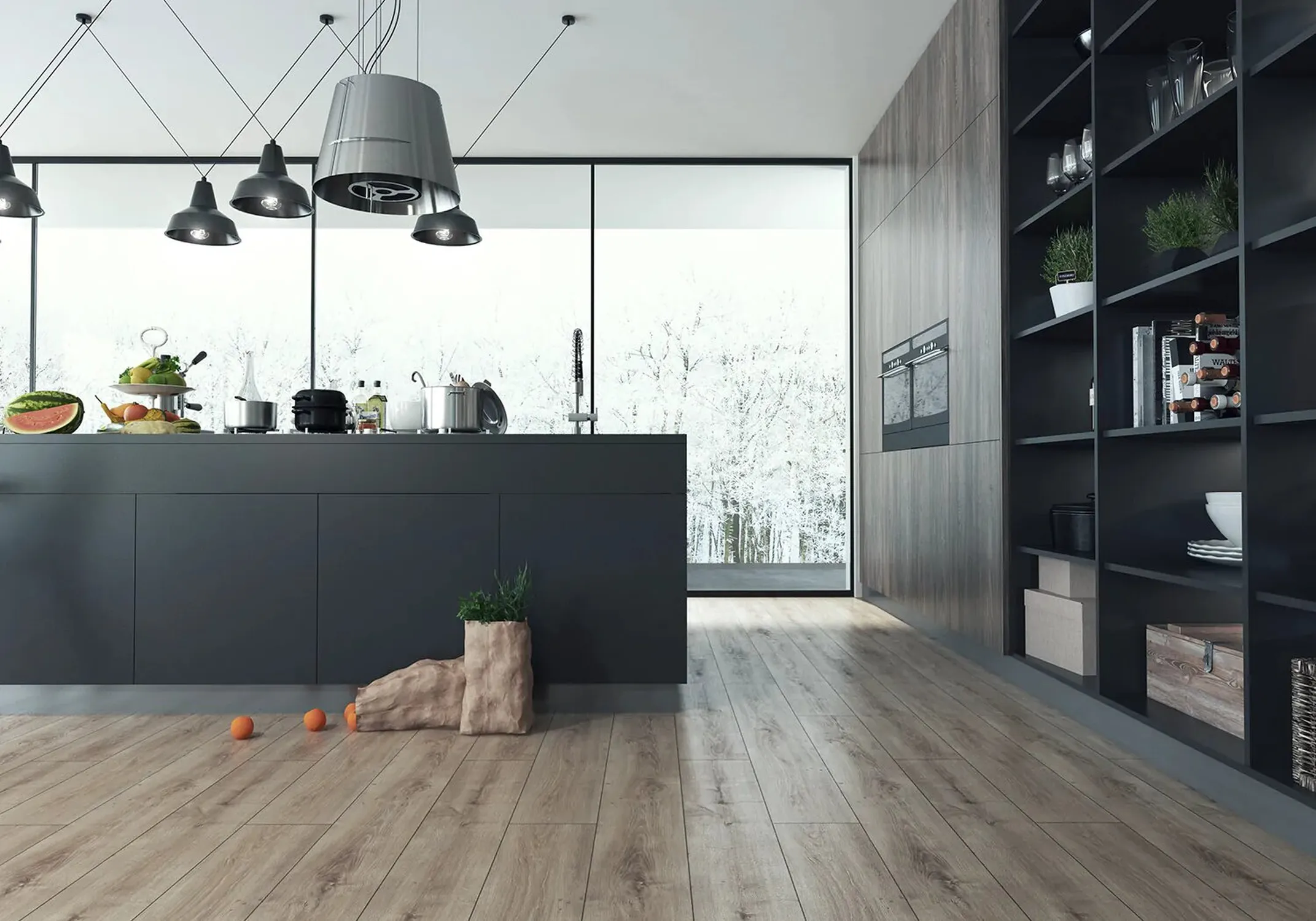 Ламинат My Step Ocean Дуб Арктик MS228AB 1380×242×8 фото в интерьере