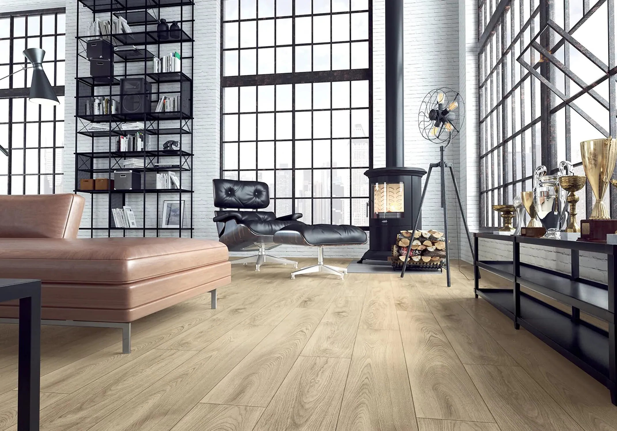 Ламинат My Step Ocean Дуб Альбано MS248AB 1380×242×8 фото в интерьере