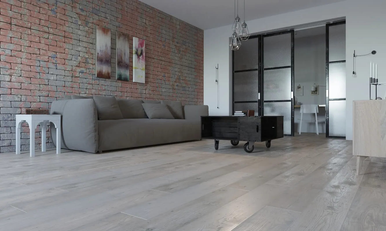 Ламинат My Step Sky Дуб Серо-Бежевый MS210 1380×159×10 фото в интерьере