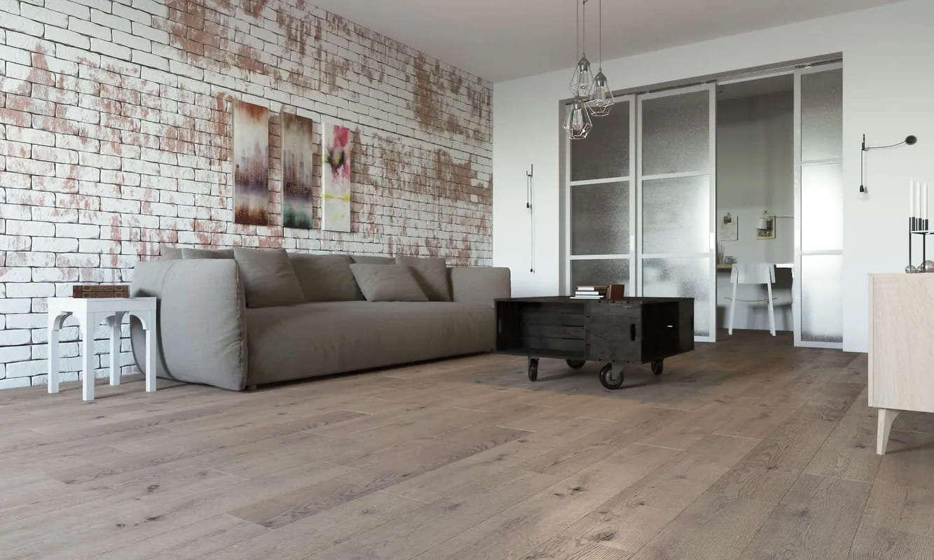 Ламинат My Step Sky Дуб Натуральный MS310 1380×159×10 фото в интерьере