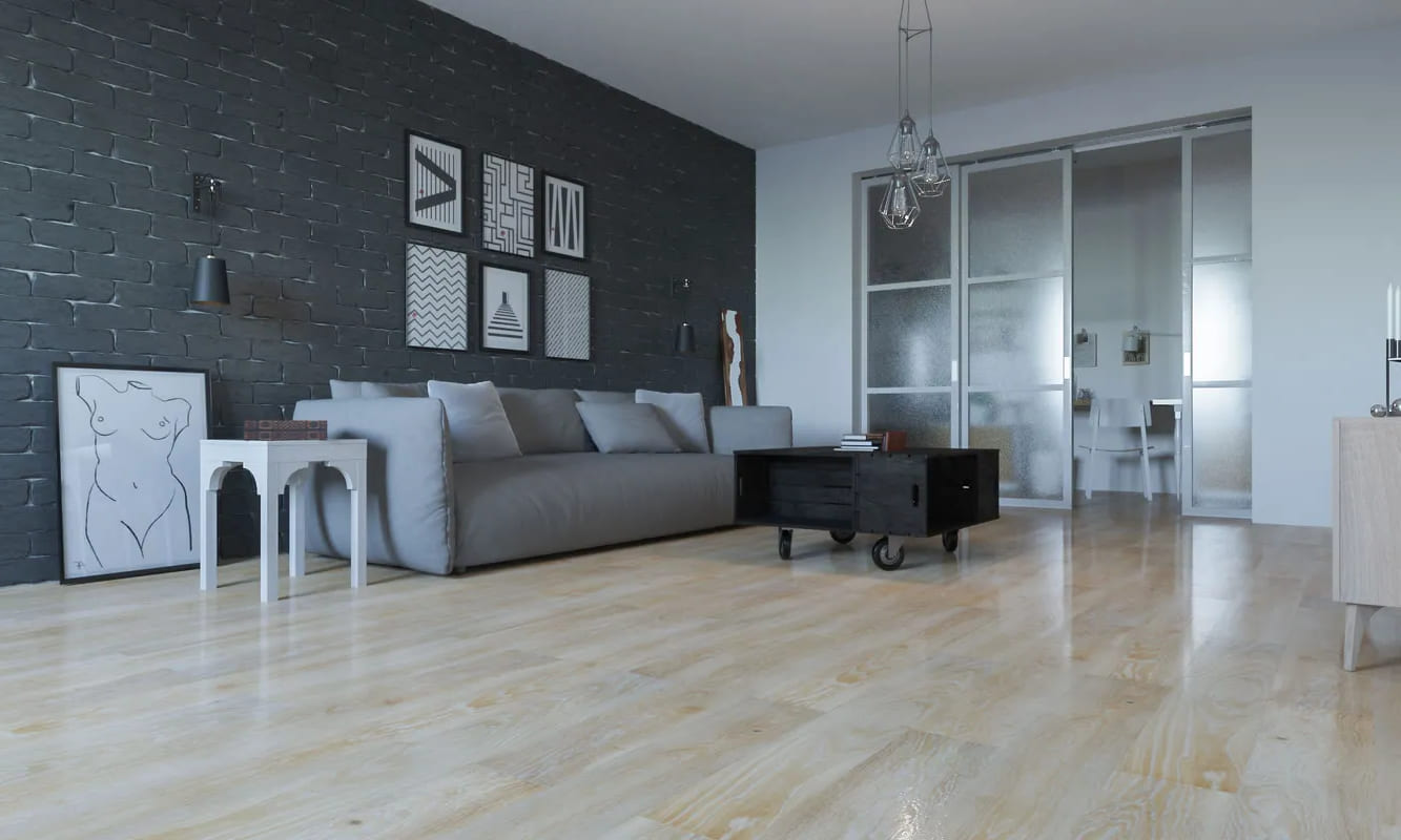 Ламинат My Step Sky Дуб Песочный MS510 1380×159×10 фото в интерьере