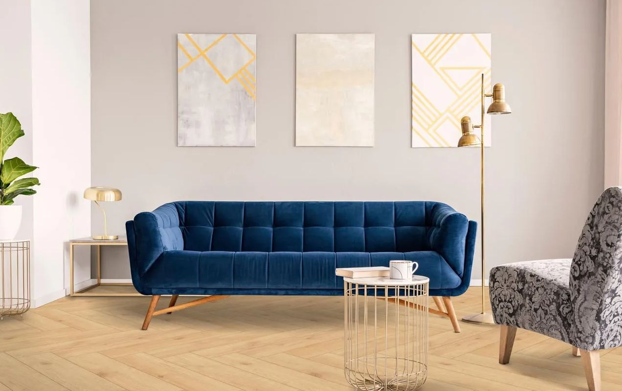 Ламинат My Step Herringbone Manor+ Дуб Канкун венгерская елка MS3310 643×131×10 фото в интерьере