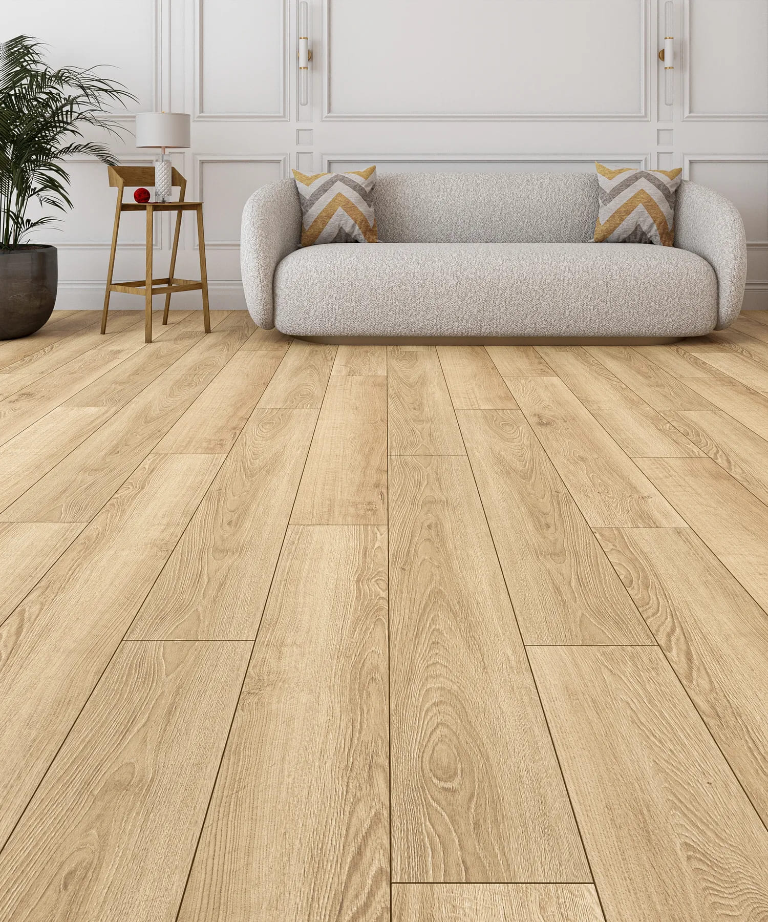 Ламинат My Step Mega 12 Дуб Лион MS2812 1285×192×12 фото в интерьере