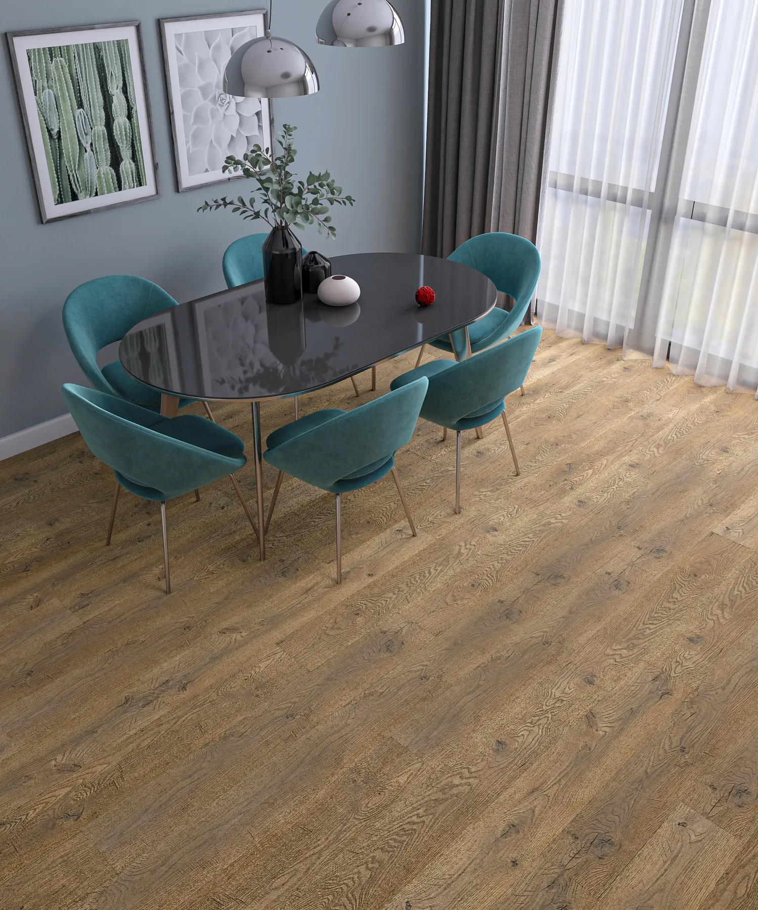 Ламинат My Step Mega 12 Дуб Кельн MS2912 1285×192×12 фото в интерьере