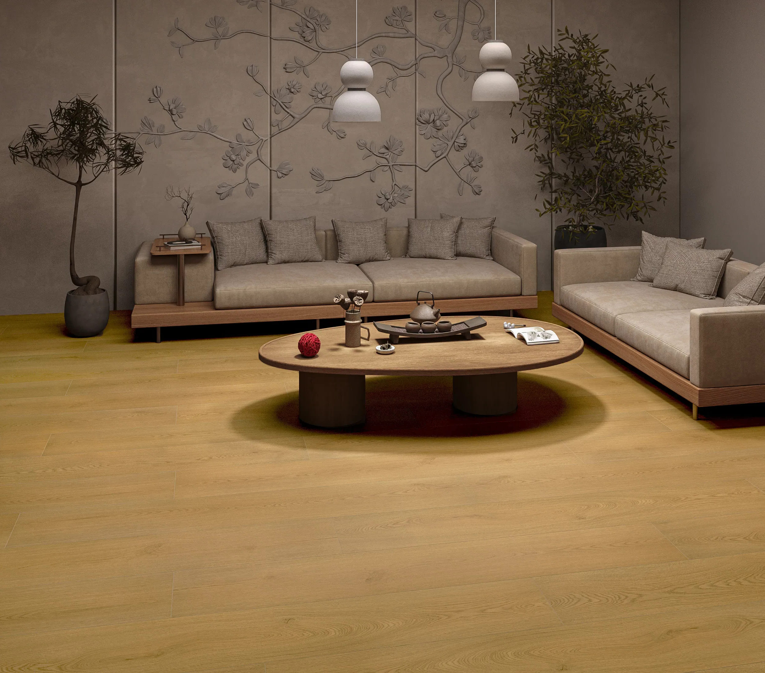 Ламинат My Step Fortis XL Дуб Обсидиан MS7012 1518×239×12 фото в интерьере