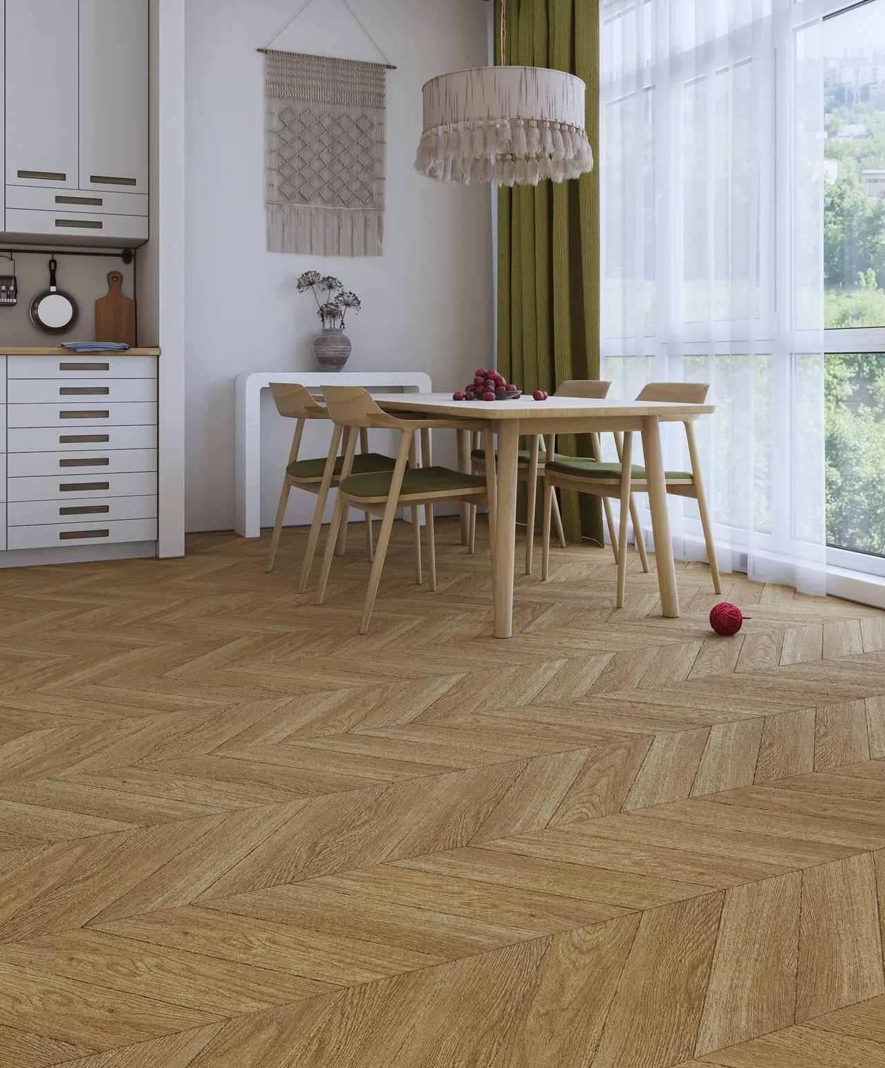 Ламинат My Step Herringbone Chevron Rimi MS6012 французская елка 550×112×12 фото в интерьере