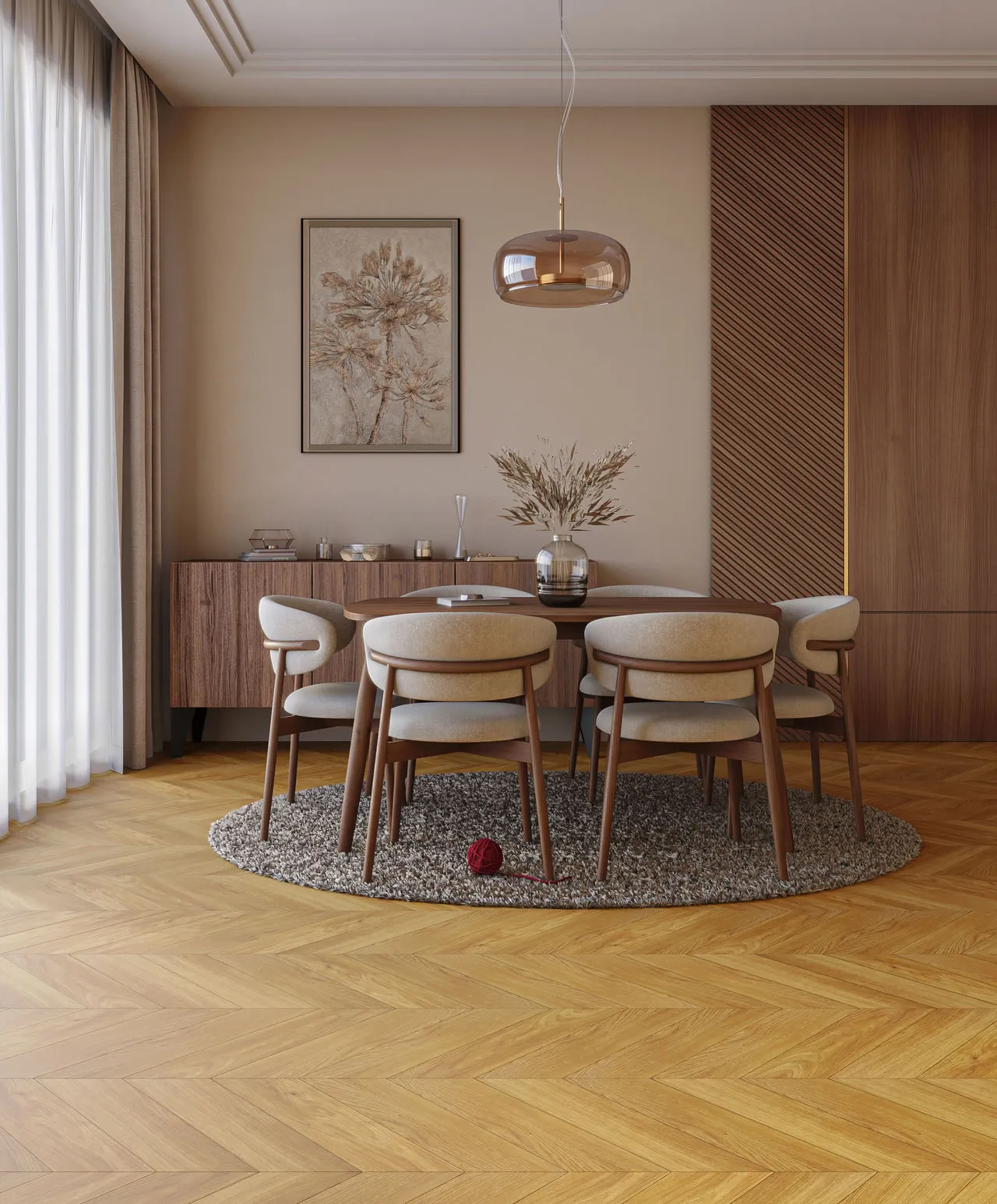 Ламинат My Step Herringbone Chevron Naro MS6112 французская елка 550×112×12 фото в интерьере