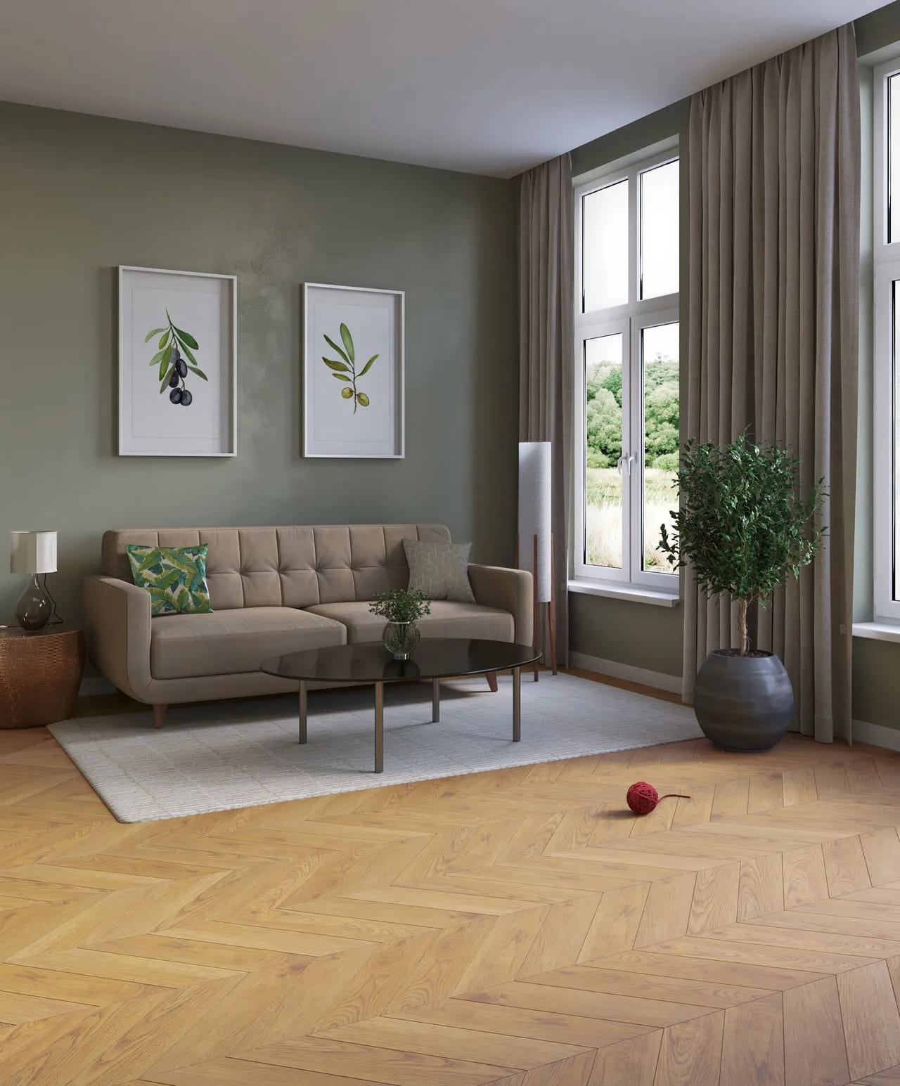 Ламинат My Step Herringbone Chevron Meli MS6212 французская елка 550×112×12 фото в интерьере