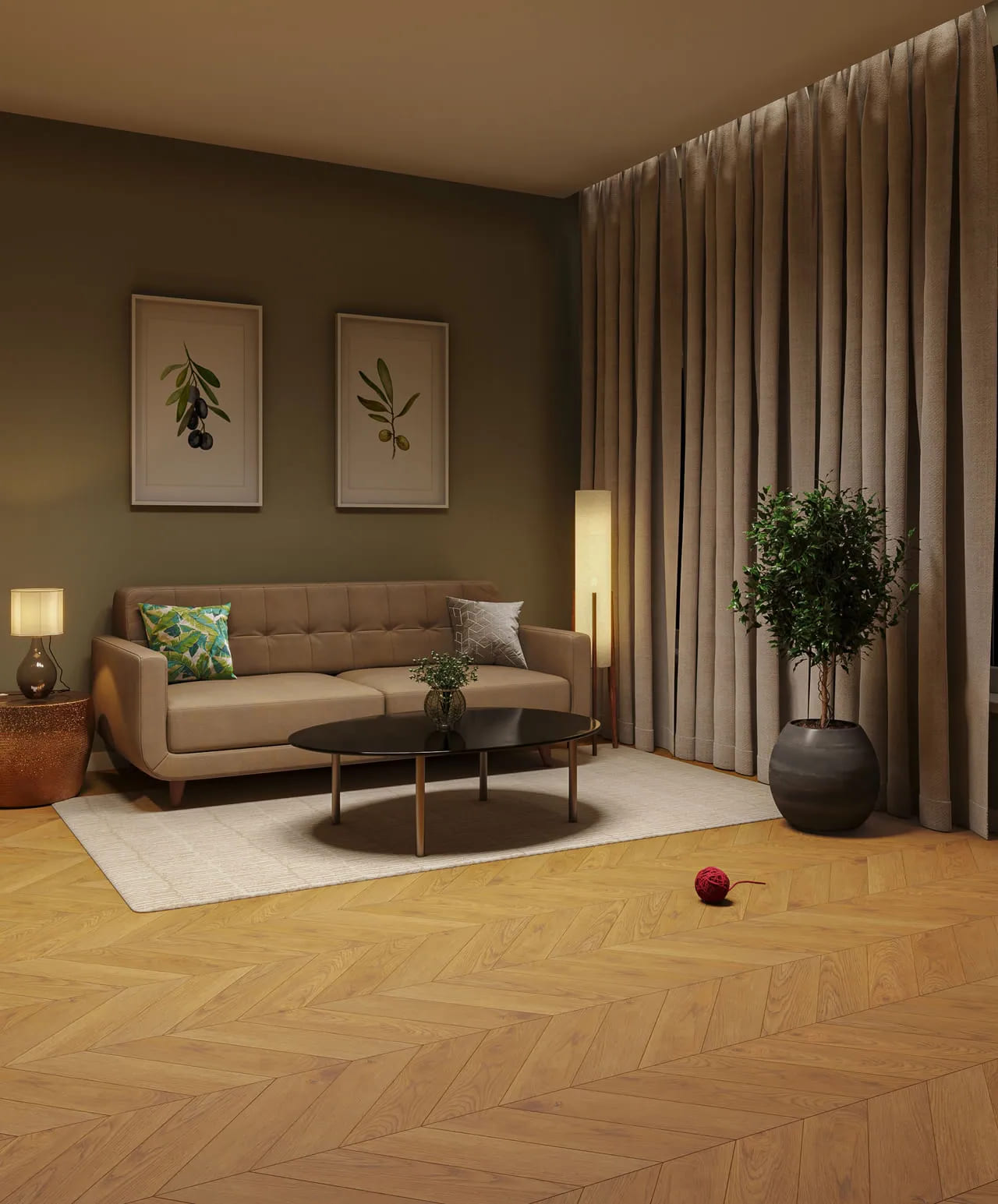 Ламинат My Step Herringbone Chevron Meli MS6212 французская елка 550×112×12 фото в интерьере