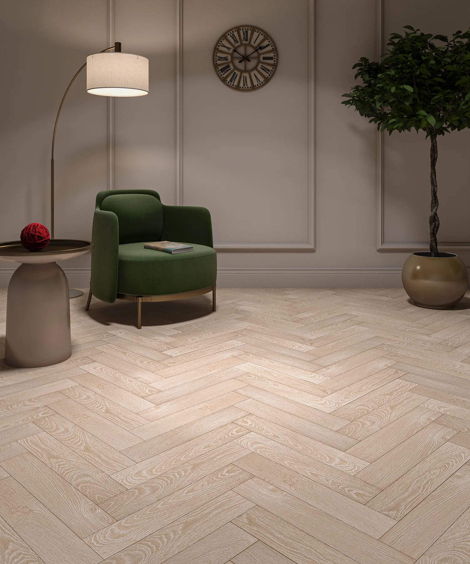 Ламинат My Step Herringbone Sio MS3312 венгерская елка 475×95×12 фото в интерьере