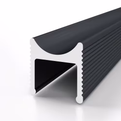 Профиль алюминиевый теневой разделительный Decaro D008A Black черный 3000×10×10
