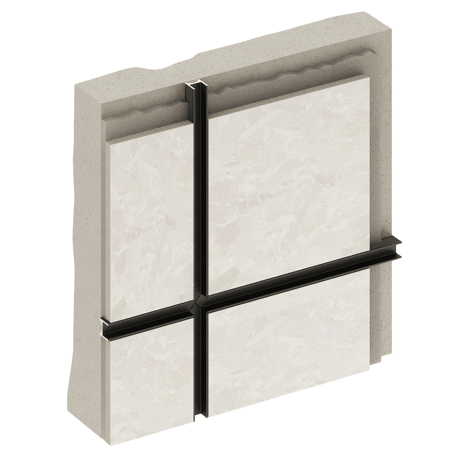 Профиль алюминиевый теневой разделительный Decaro D008A Black черный 3000×10×10