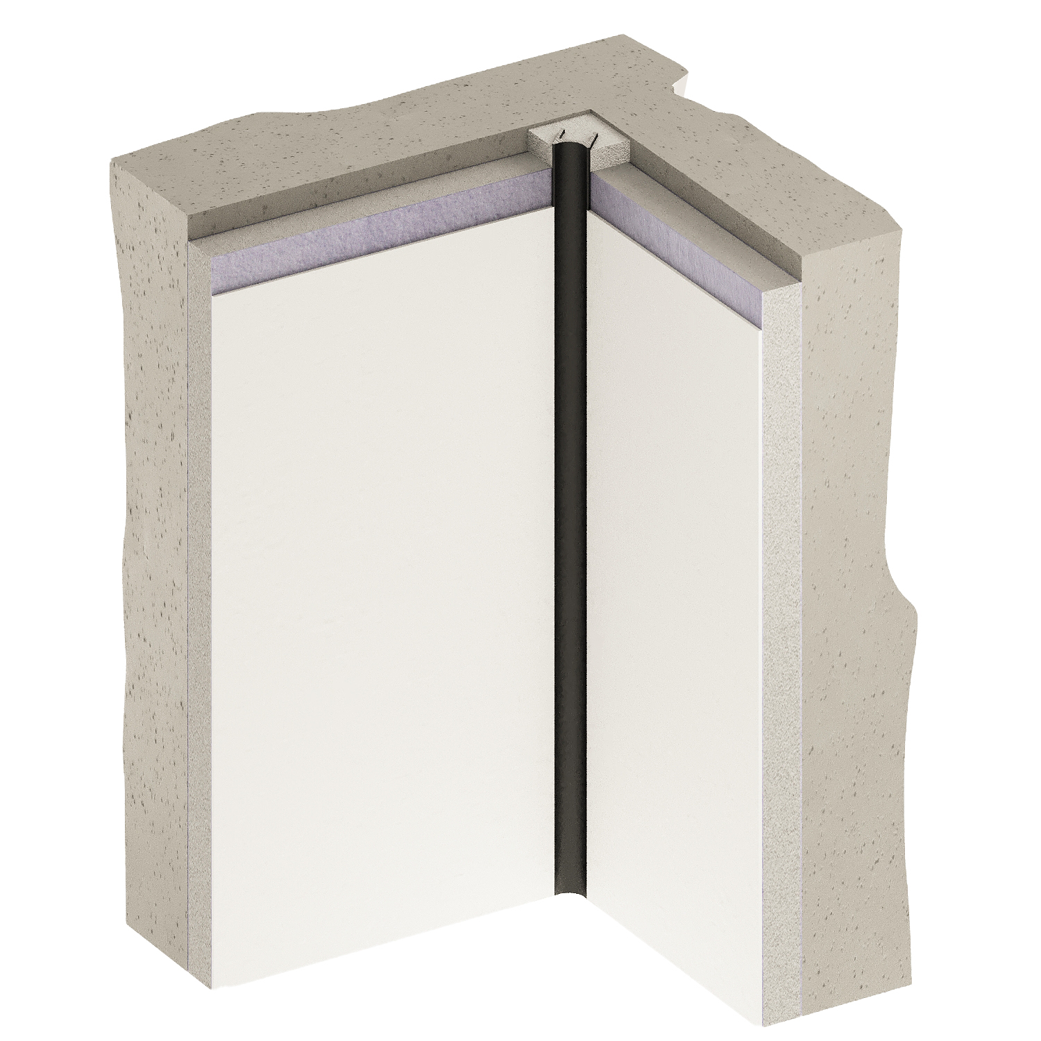 Профиль алюминиевый теневой разделительный Decaro D008A Black черный 3000×10×10