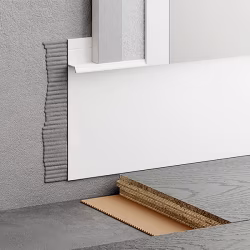 Плинтус алюминиевый скрытый с подсветкой Modern Decor RAL 9003 Белый 87-88-96 2500×104,6×13,8