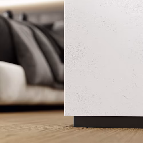 Плинтус алюминиевый теневой Modern Decor RAL 9005 Черный 68-95-78 2500×36,5×16