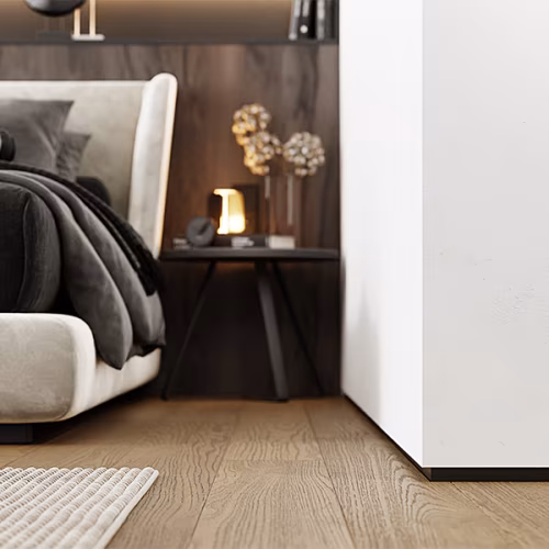 Плинтус алюминиевый теневой Modern Decor RAL 9005 Черный 68-95-78 2500×36,5×16
