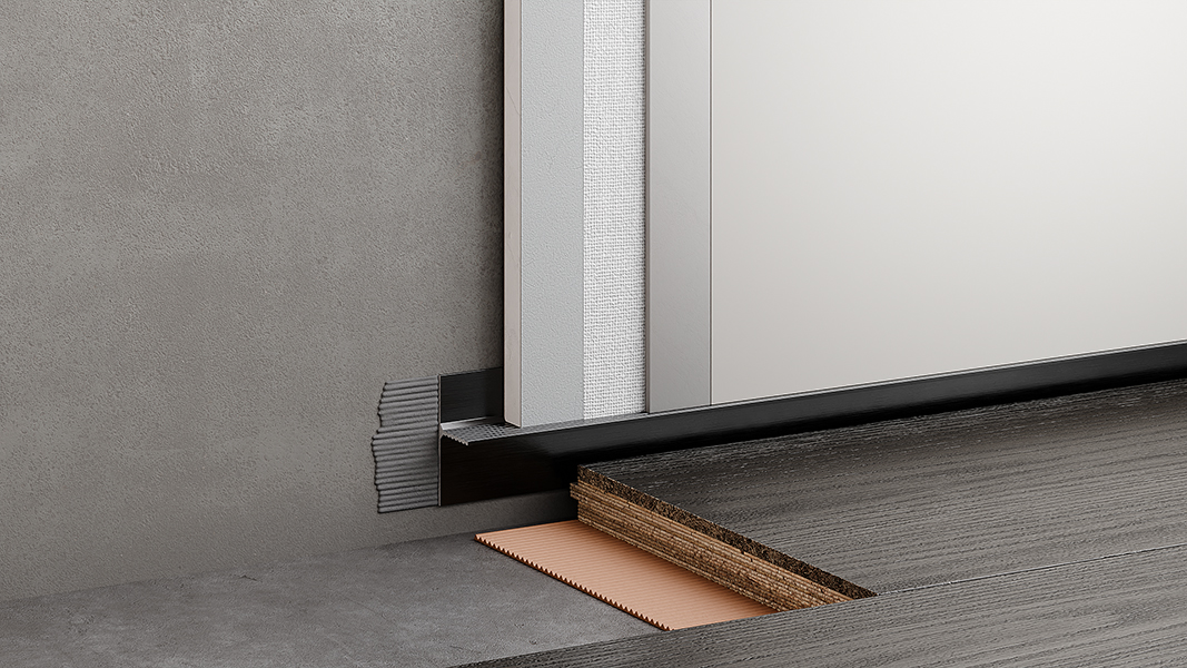 Плинтус алюминиевый теневой Modern Decor RAL 9005 Черный 68-95-78 2500×36,5×16