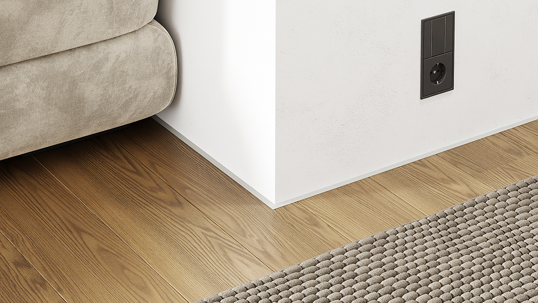 Микроплинтус алюминиевый Modern Decor RAL 9002 Серо-белый 33-55-98 2500×6×11