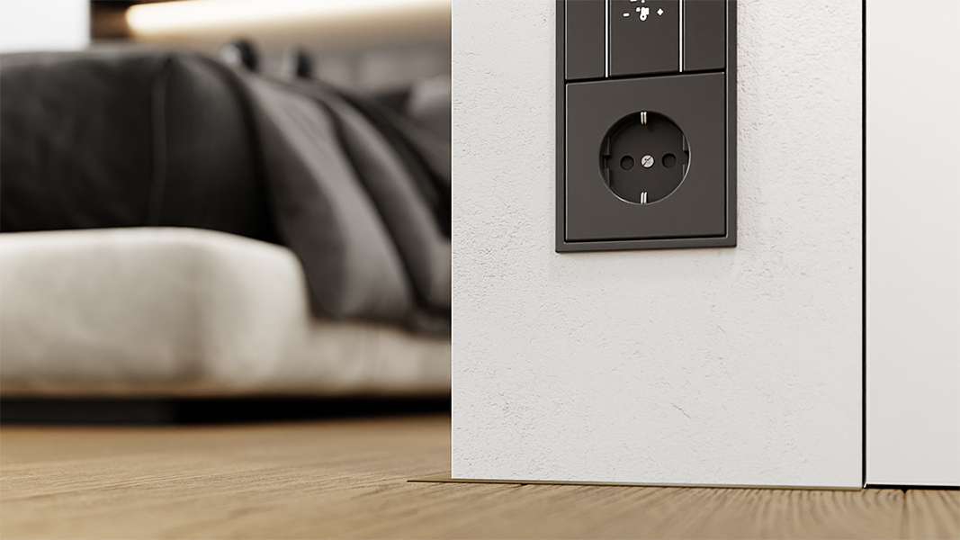 Микроплинтус алюминиевый Modern Decor Шампань 13-29-45 2500×6×11 фото в интерьере