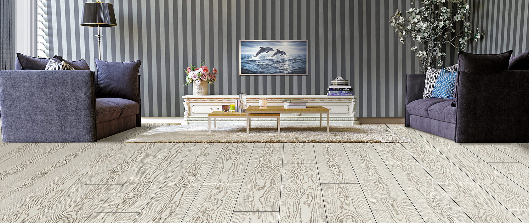 Ламинат AlixFloor Regista Дуб Инфинити D7065 1380×191×8 фото в интерьере