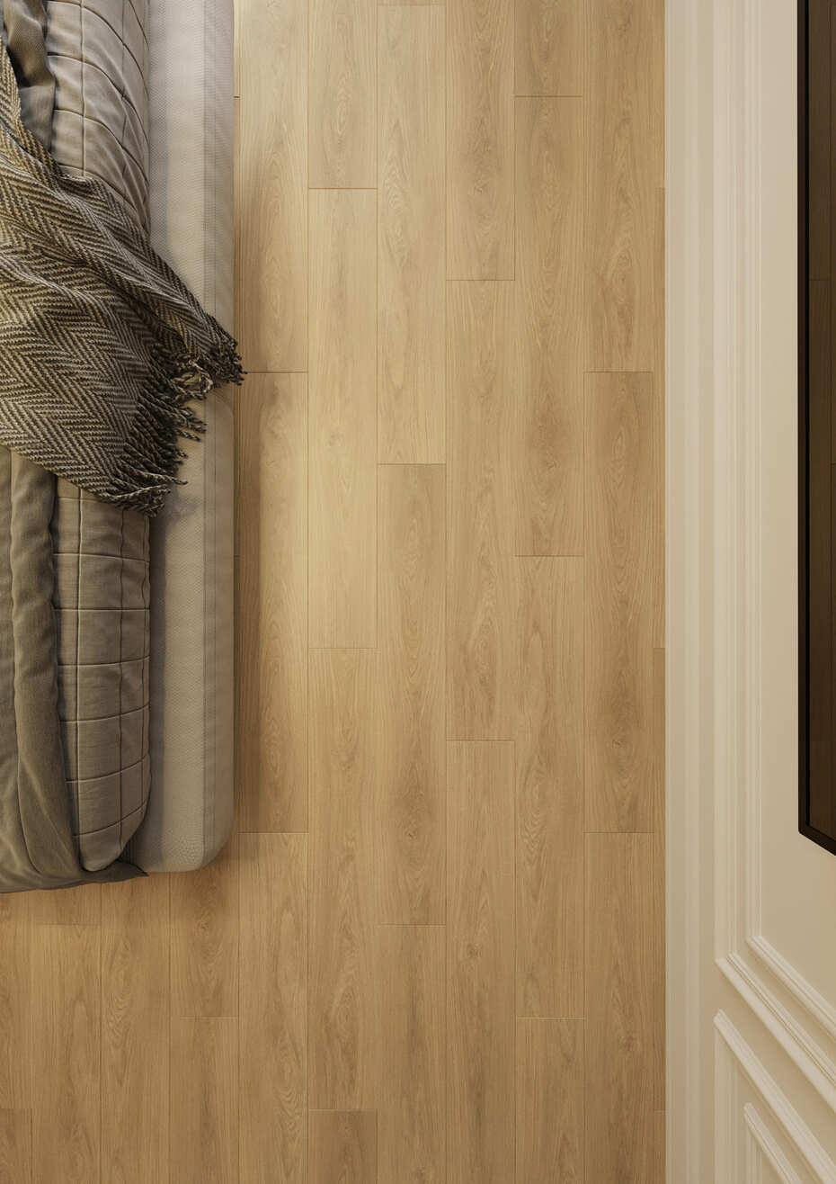 Кварцвиниловый SPC ламинат AlixFloor Natural Line Дуб Натуральный ALX1562-13 1220×183×5 фото в интерьере