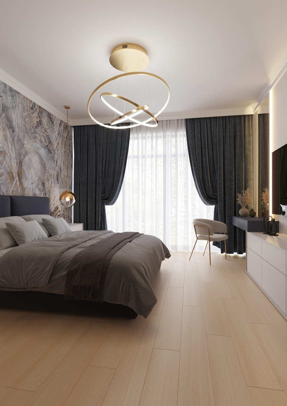 Кварцвиниловый SPC ламинат AlixFloor Natural Line Дуб Верона Светлый ALX3031-4 1220×183×5 фото в интерьере