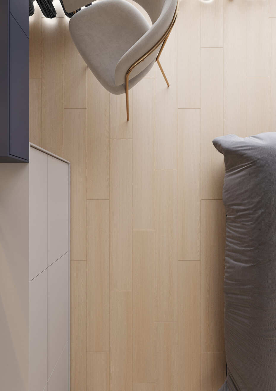 Кварцвиниловый SPC ламинат AlixFloor Natural Line Дуб Верона Светлый ALX3031-4 1220×183×5 фото в интерьере