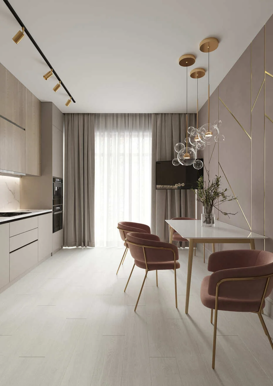 Кварцвиниловый SPC ламинат AlixFloor City Line Дуб Белый Крафт ALX1078-4 1220×183×5 фото в интерьере