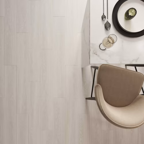 Кварцвиниловый SPC ламинат AlixFloor City Line Дуб Светло-серый ALX1560-4 1220×183×5