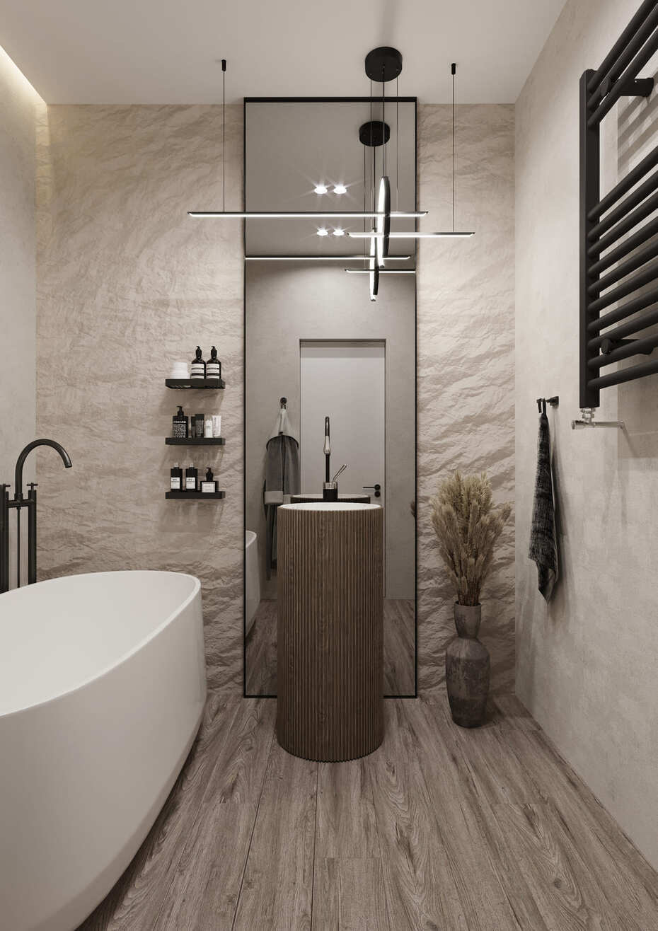 Кварцвиниловый SPC ламинат AlixFloor City Line Дуб Бергамо Серый ALX1071-3 1220×183×5 фото в интерьере