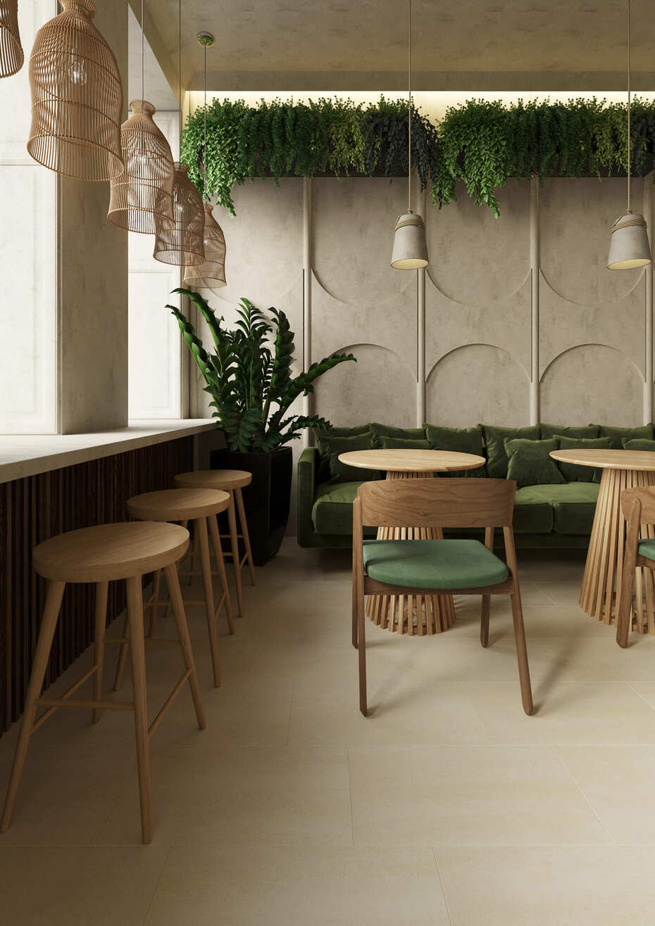 Кварцвиниловый SPC ламинат AlixFloor Stone Line Камень Бежевый Светлый ALX6313-6 610×305×4 фото в интерьере