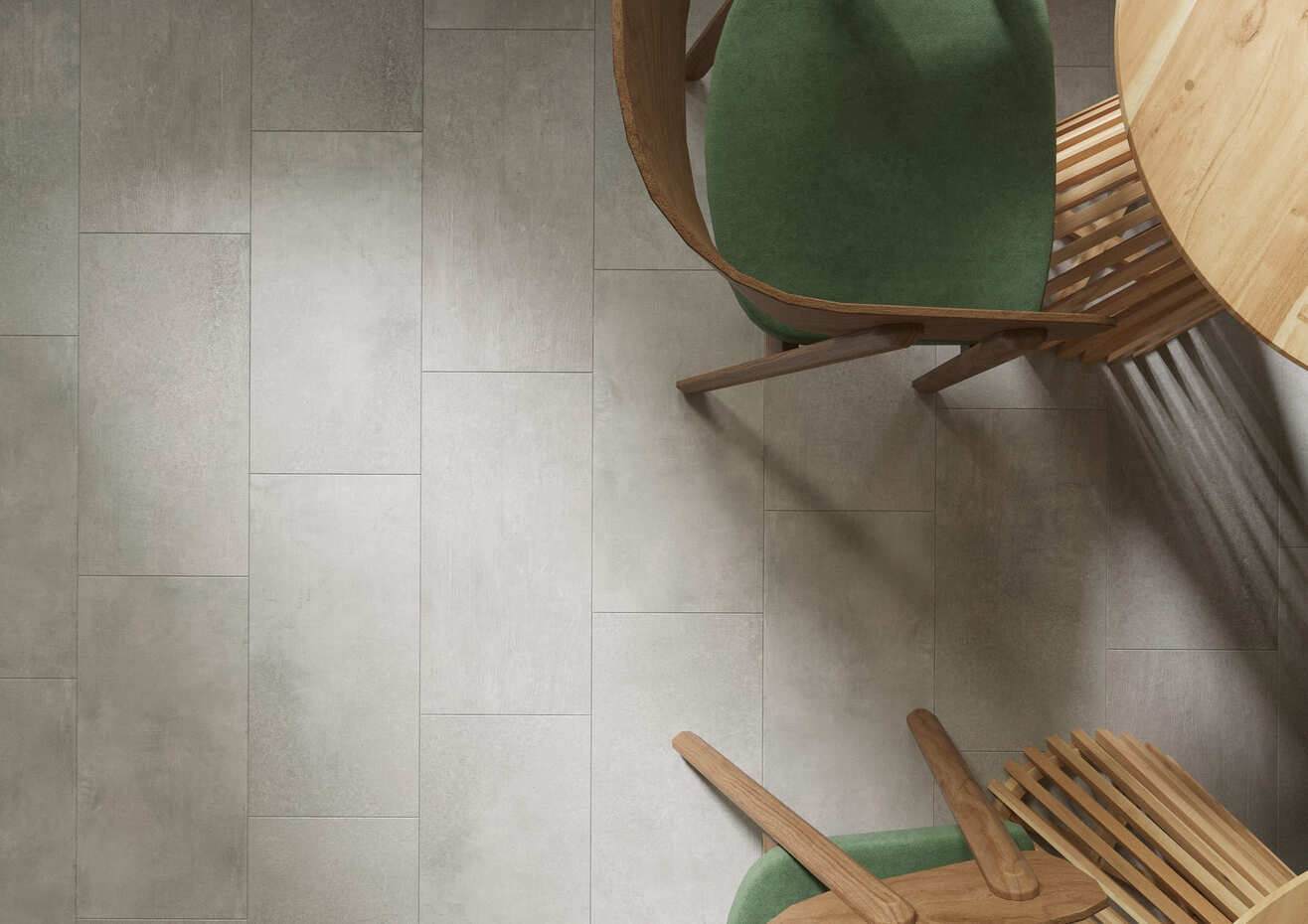 Кварцвиниловый SPC ламинат AlixFloor Stone Line Камень Светло-серый ALX6023-12 610×305×4 фото в интерьере