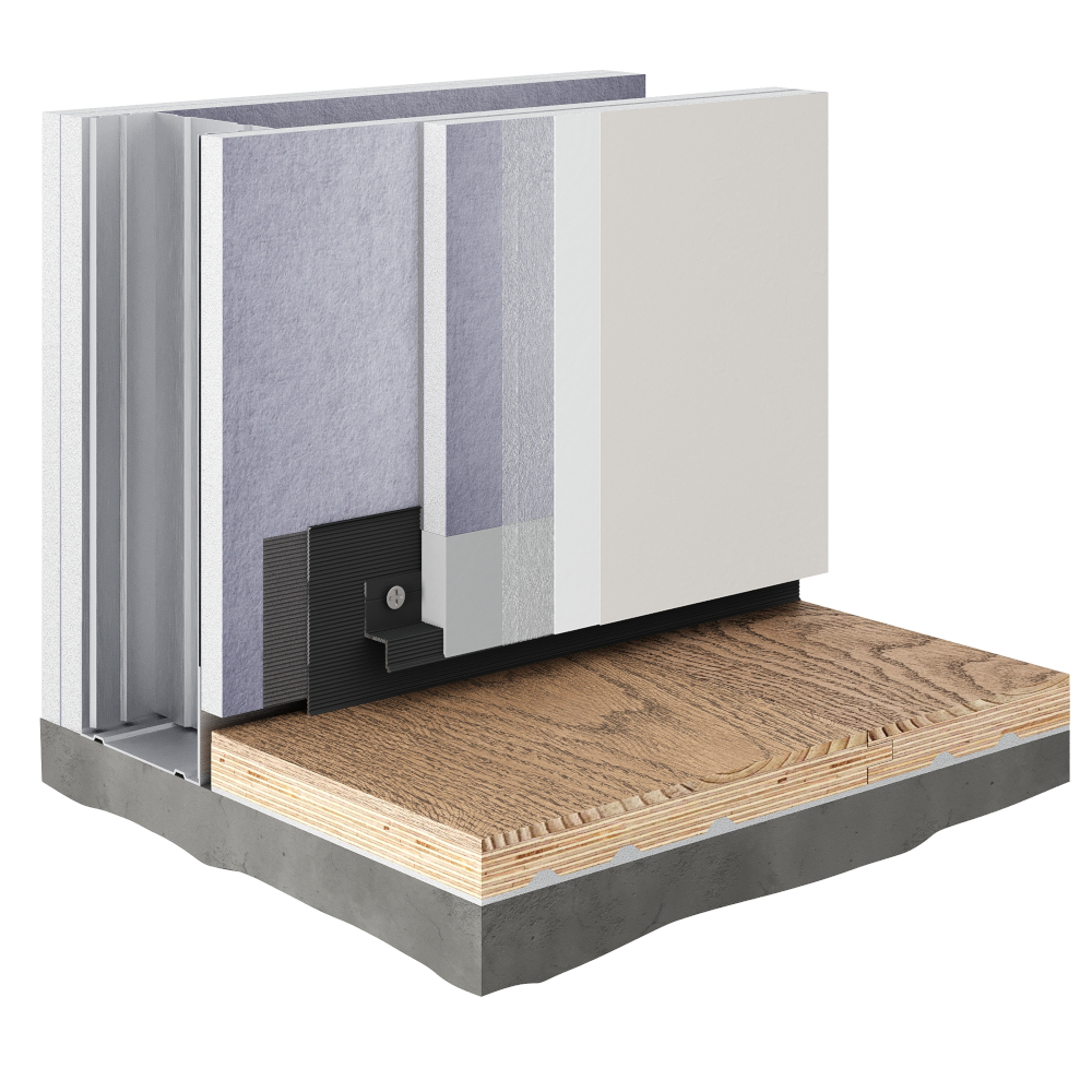 Плинтус алюминиевый теневой с подсветкой Decaro Regulated Черный D002.2A Black/F1A Black 2000×65×13,5