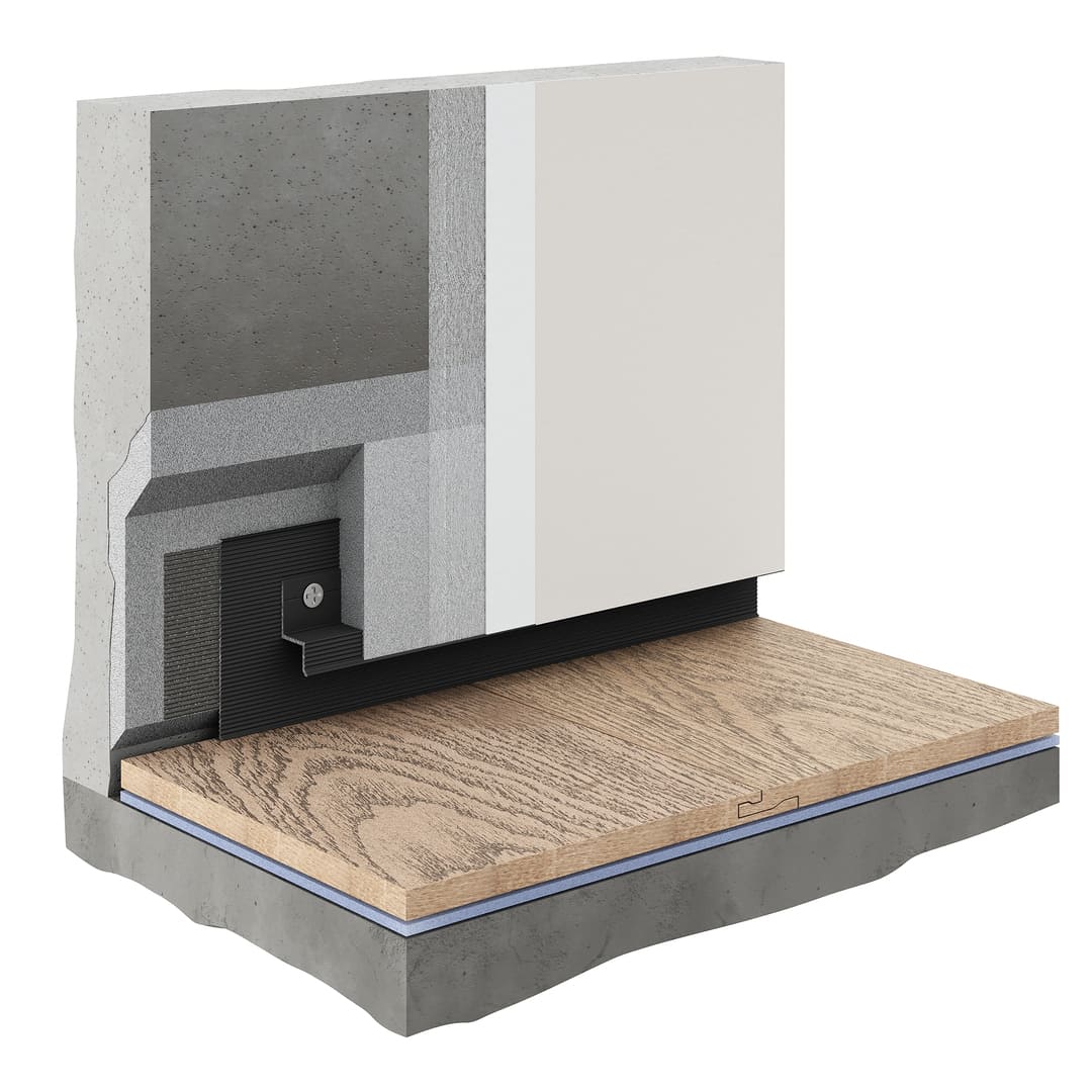 Плинтус алюминиевый теневой с подсветкой Decaro Regulated Черный D002.2A Black/F1A Black 2000×65×13,5