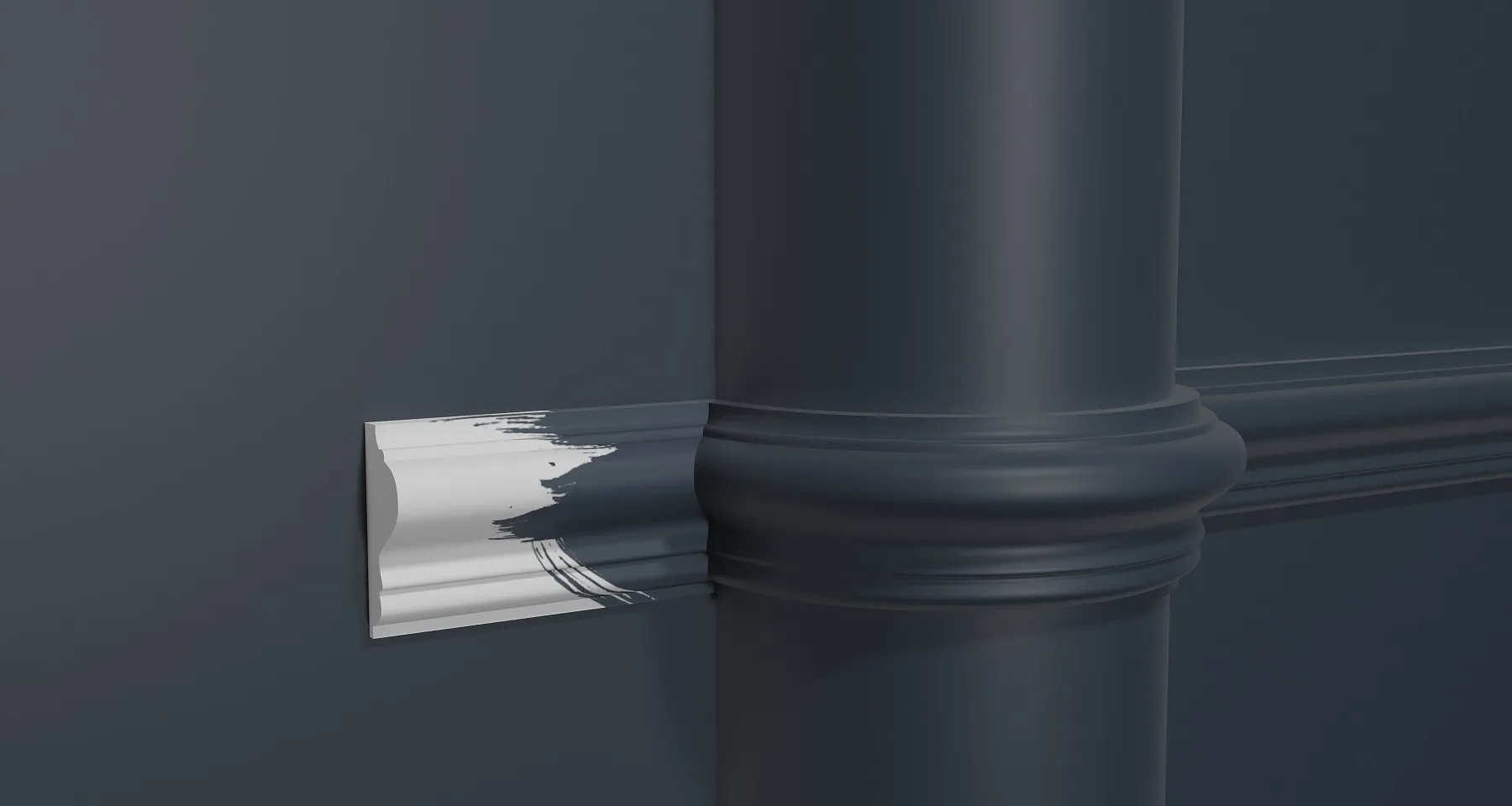 Молдинг под покраску гибкий Decor-Dizayn DD301-E 2000×42×16