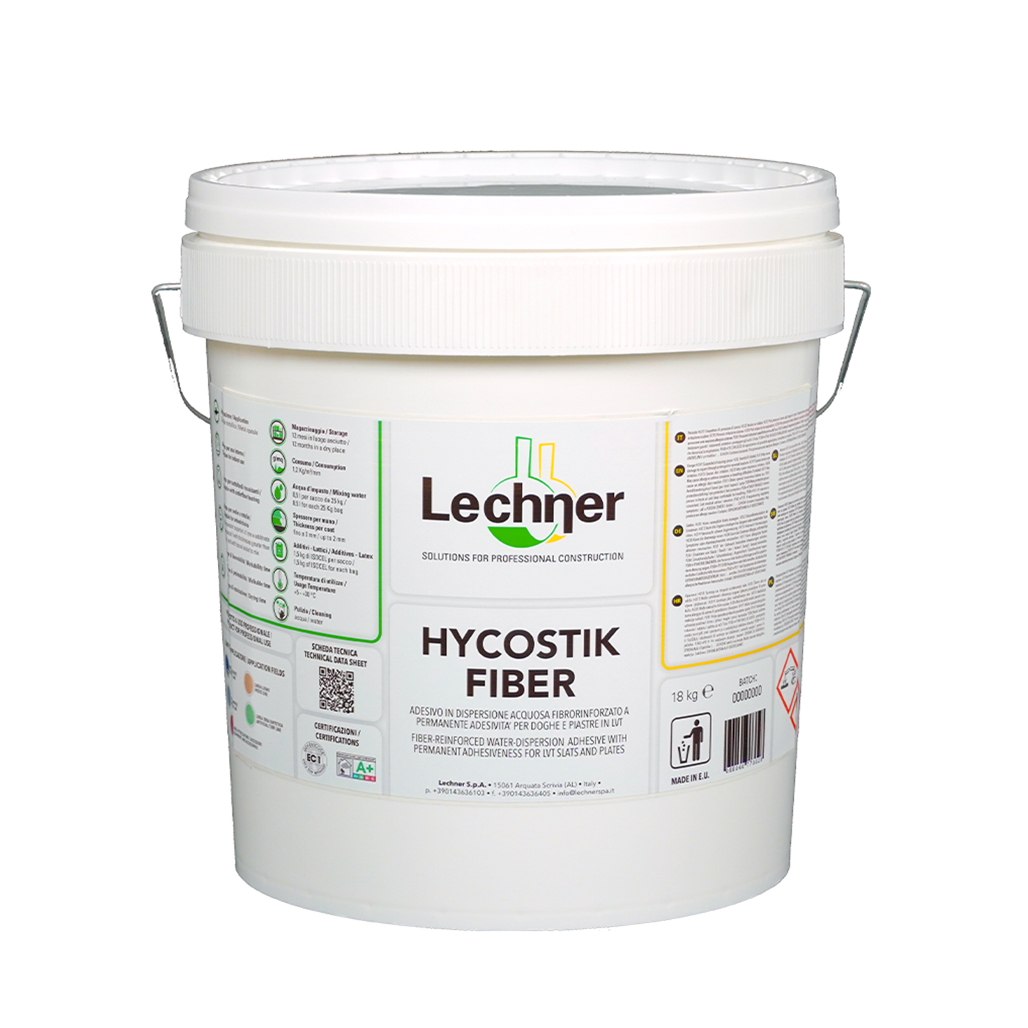 Клей для винилового пола Lechner Hycostik Fiber акриловый 18 кг