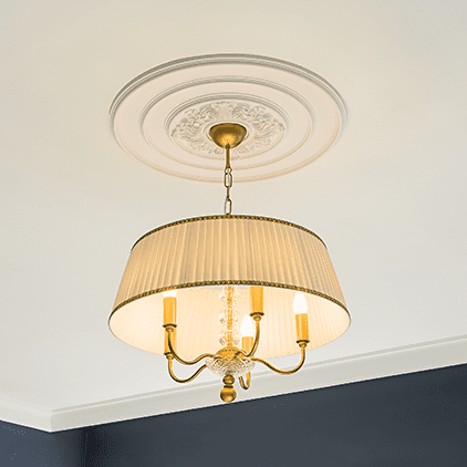 Потолочная розетка под покраску Европласт 1.56.005 65,5 см фото в интерьере