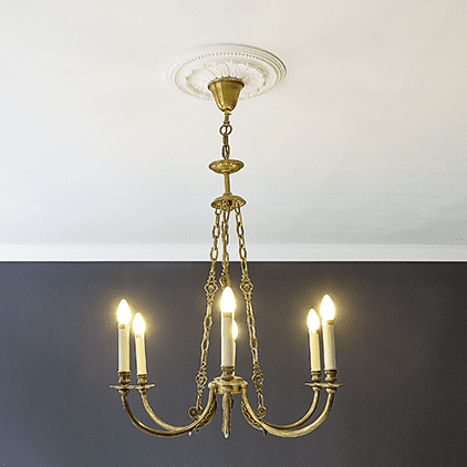 Потолочная розетка под покраску Европласт 1.56.007 40 см фото в интерьере