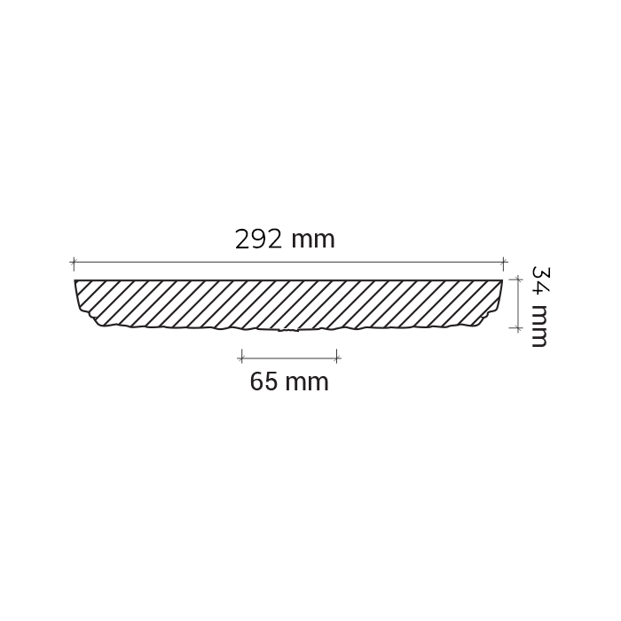 Потолочная розетка под покраску Европласт 1.56.009 29,2 см