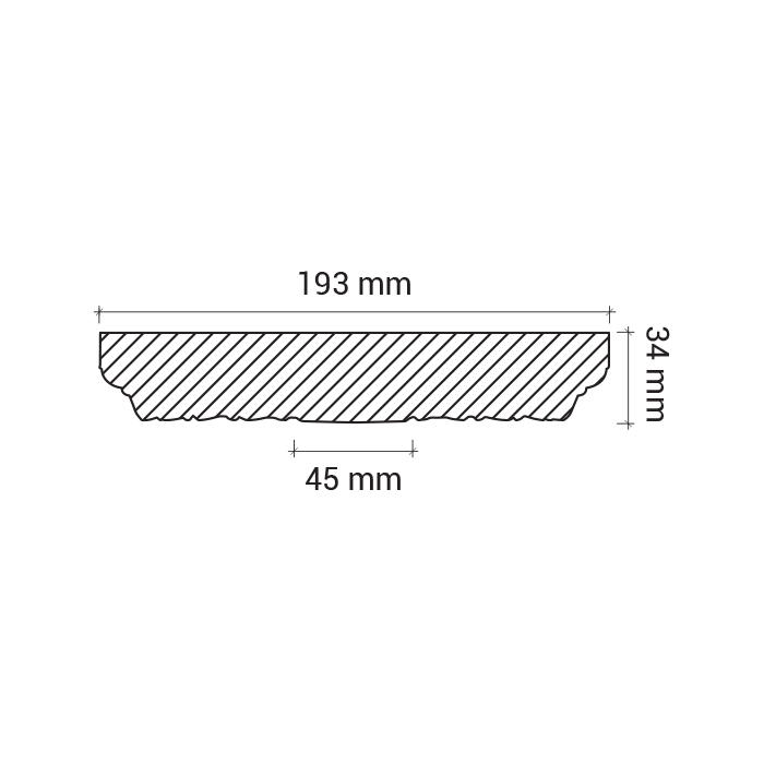 Потолочная розетка под покраску Европласт 1.56.010 19,3 см