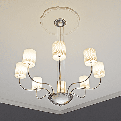 Потолочная розетка под покраску Европласт 1.56.016 48 см фото в интерьере